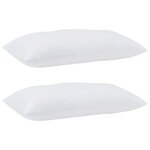 vidaXL Oreillers 2 Pièces Blanc 85gsm 100  polyester