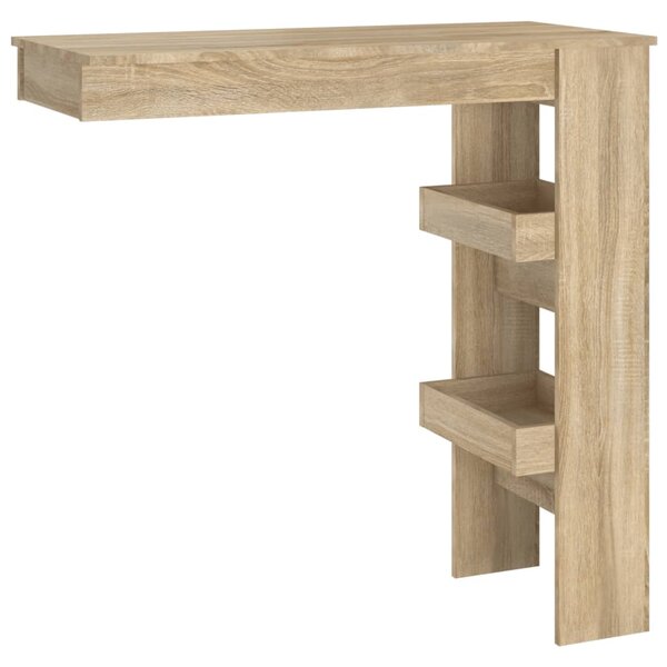 vidaXL Table bar murale Chêne Sonoma 102x45x103 5 cm Bois d'ingénierie