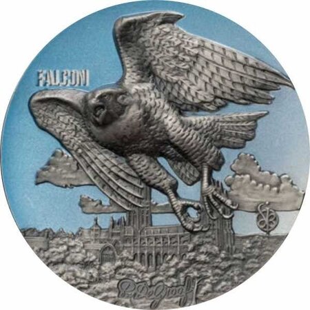 FALCON Urban Hunters 3 Once Argent Coin 1500 Francs Benin 2022