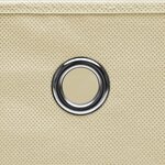 vidaXL Boîtes de rangement 4 Pièces Tissu intissé 28x28x28 cm Crème