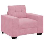 vidaXL Canapé 3 Pièces Rose Tissu en lin mélangé