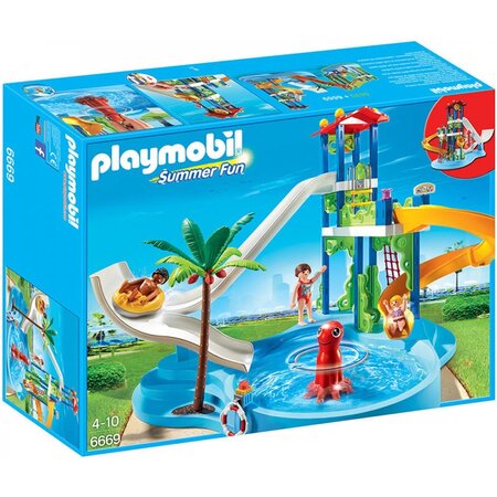 PLAYMOBIL 6669 Summer Fun - Parc Aquatique Avec Toboggans Géants - La Poste
