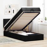 vidaXL Lit ottoman avec matelas et LED noir 80x200cm tissu
