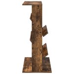 vidaXL Étagère à magazines avec étagère Chêne fumé 70 x 41 x 96 cm