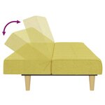 Vidaxl canapé-lit à 2 places vert tissu