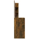 vidaXL Coiffeuse avec miroir Chêne fumé 74 5x40x141 cm