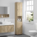 vidaXL Cabinet de salle de bain TULUM Chêne sonoma 37 x 31.5 x 203 cm