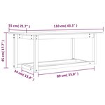 vidaXL Table basse 110x55x45 cm Bois massif de pin