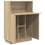 vidaXL Bureau d'ordi en chêne sonoma Chêne sonoma Panneau de particules