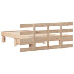 vidaXL Cadre de lit avec tiroir Marron 75 x 190 cm Bois massif en pin