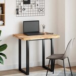vidaXL Dessus de bureau non traité 80x60x4 cm bois d'acacia massif