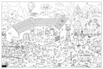 Coloriage géant 'La Ferme' 80 x 120 cm BOUCHUT