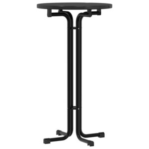 vidaXL Table à manger noir Ø60x110 cm bois d'ingénierie et acier