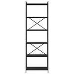 vidaXL Bibliothèque Chêne noir 60 x 30 x 188 cm Panneau de particules