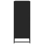 vidaXL Meuble à chaussures noir 75x38x97 5 cm bois d'ingénierie métal