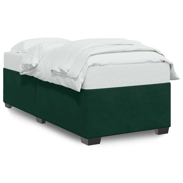 vidaXL Cadre de lit sans matelas vert foncé 80x200 cm velours