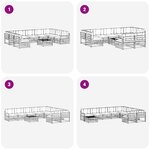 vidaXL Ensemble de canapés d'extérieur 10 Pièces Blanc et anthracite