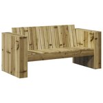 vidaXL Canapé de jardin 2 places 134x60x62 cm Bois de pin traité