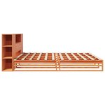 vidaXL Lit bibliothèque sans matelas cire marron 200x200cm bois massif