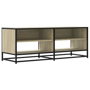 vidaXL Meuble TV chêne sonoma 120 5x40x46cm bois d'ingénierie et métal