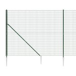 vidaXL Clôture en treillis métallique et piquet d'ancrage vert 1 8x25m