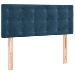 vidaXL Sommier à lattes de lit avec matelas Bleu foncé 90x200 cm