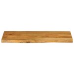 vidaXL Dessus de table 100x40x2 5 cm bord vivant bois massif manguier