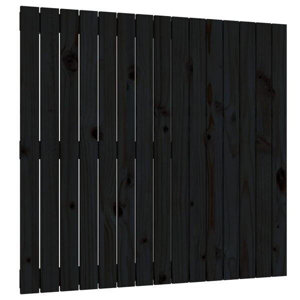 vidaXL Tête de lit murale Noir 95 5x3x90 cm Bois massif de pin
