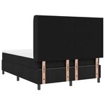 vidaXL Lit à ressorts avec matelas Noir 160 x 200 cm tissu