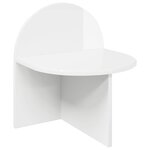 vidaXL Table de chevet 2 Pièces Blanc brillant 40 x 35 5 x 45 5 cm