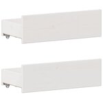 vidaXL Lit bibliothèque sans matelas blanc 135x190 cm bois pin massif