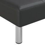 vidaXL Canapé-lit en forme de L noir 255x140x70 cm similicuir
