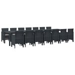vidaXL Ensemble de salle à manger de jardin avec coussins 15 Pièces