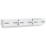 vidaXL Meuble TV Blanc 147 x 34 5 x 27 cm Bois d'ingénierie