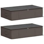 vidaXL Boîte de rangement avec fenêtre transparente 2 pc Tissu intissé