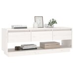 vidaXL Meuble TV Blanc 110 5x34x40 cm Bois de pin massif