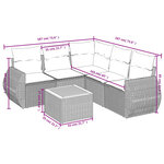 vidaXL Salon de jardin avec coussins 6 Pièces beige résine tressée