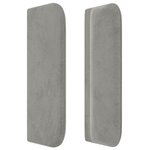 vidaXL Tête de lit avec oreilles Gris clair 203x16x78/88 cm Velours