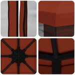 vidaXL Abri de jardin avec parois 3 x 3 m Terre cuite