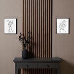Panneau mural 60x60 bois marron acoustique 1 pièce