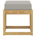 vidaXL Banc de Jardin Blanc 43 x 43 x 45 cm Bois d'Acacia Massif