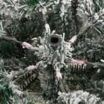 vidaXL Sapin de Noël artificiel à charnières avec neige floquée 180 cm