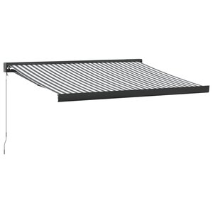 vidaXL Auvent rétractable anthracite et blanc 3 5x2 5m tissu/aluminium