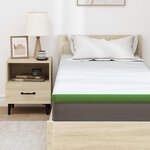 vidaXL Coussins de Matelas Blanc et vert 70 x 200 cm