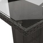 vidaXL Ensemble à manger de jardin 9Pièces coussins noir résine tressée