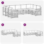 vidaXL Ensemble de canapés d'extérieur 7 Pièces Blanc et Anthracite