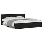 vidaXL Cadre de lit avec LED sans matelas noir 180x200 cm