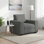 vidaXL Fauteuil gris foncé 100x77x82 cm tissu