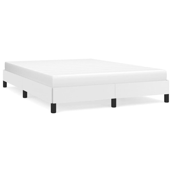 vidaXL Cadre de lit sans matelas blanc 140x190 cm similicuir