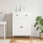 vidaXL Buffet Blanc 66 x 34 5 x 90 cm Bois d'ingénierie